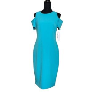 NWT Nicole Miller New York Cold-Shoulder Sheath Dress